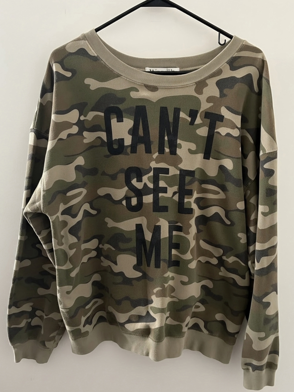 Wound Up Olive & Tan Camo Graphic Sweatshirt
